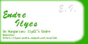 endre ilyes business card